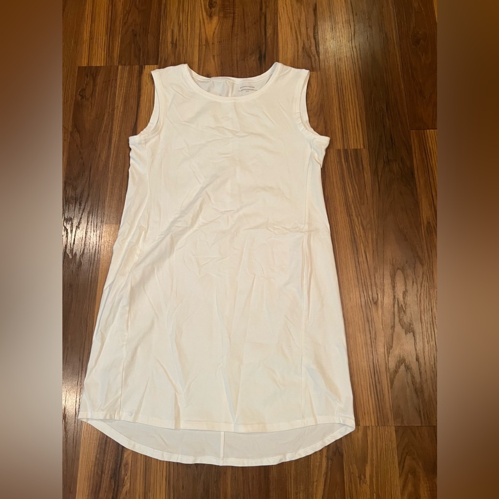 Eileen Fisher cotton stretch jersey dress medium
